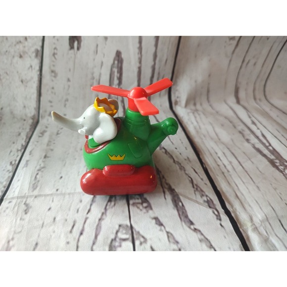 Arbys Babar World Tour Vehicle Helicopter Toy Aircraft Elephant Vintage 1990 - Picture 3 of 6